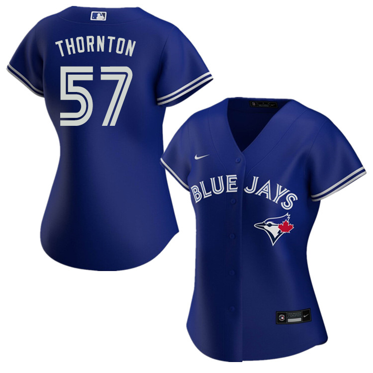 Nike Women #57 Trent Thornton Toronto Blue Jays Baseball Jerseys Sale-Blue